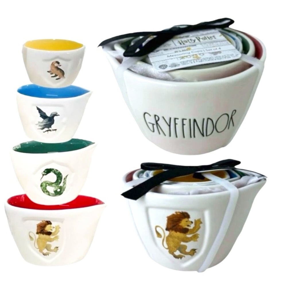 NWT Harry Potter X Rae Dunn Ceramic 4 Piece Measuring Cup Set